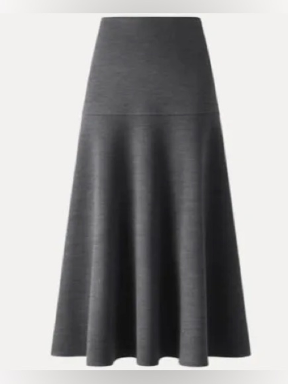 OGL FuzzLuxe Soft Cozy Pull On Flare Maxi Skirt Dark Heather Gray Size Medium